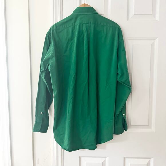 Ralph Lauren Polo Vintage Kelly Green Blake Button Down Casual Y2K Shirt Medium - Picture 8 of 8